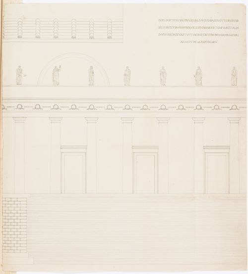 1800 Grand Prix Competition: Partial elevation for an École nationale des beaux-arts