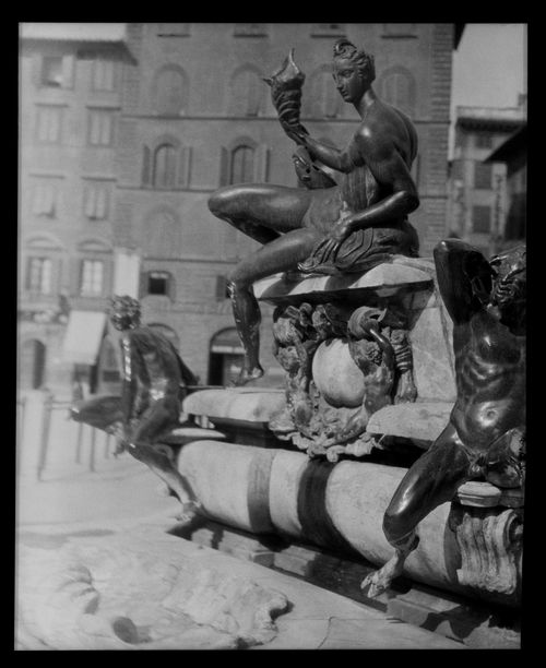 Vue de la fontaine de Neptune sur la Piazza della Signoria, Florence