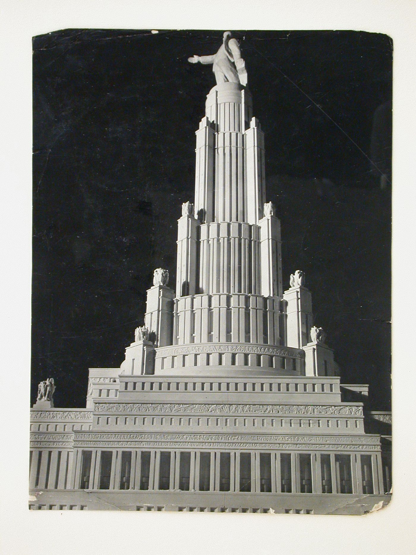 Photograph of a model for the Palace of Soviets, Moscow