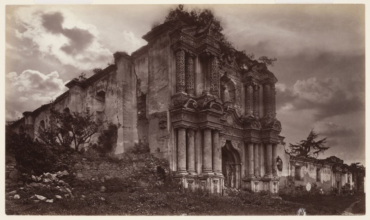 View of the church of El Carmen after 1874 earthquake, Antigua