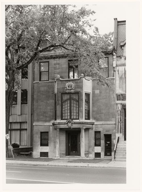View of the principal façade of Maison Balcorp, 4103 Sherbrooke Street, Westmount, Québec