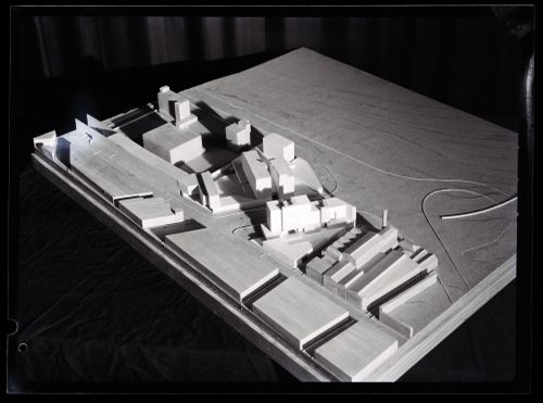 View of model for Habitações Colectivas da Mobil Oil Portuguesa, Matosinhos, Portugal