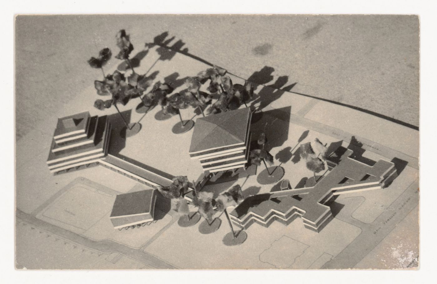 Photograph of a model for an unidentified architectural project