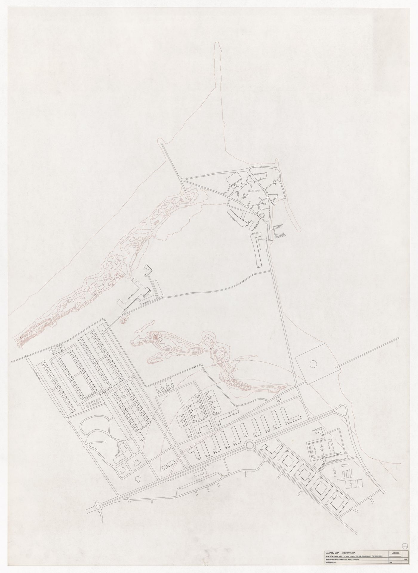 Site plan for Estudo Urbanístico para São João, Costa da Caparica, Portugal