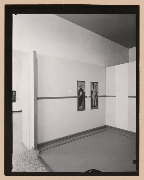 Interior view of a gallery showing paintings, Museo Correr, Venice, Italy