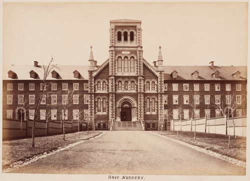 The Grey Nuns Mother House showing the main entrance, 1190 rue Guy, Montréal, Québec