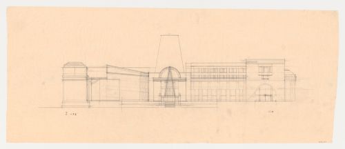 South elevation for the Brooklyn Museum master plan, first phase
