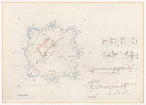 Plan and details for Naiju Community Center and Nursery School, Fukuoka Prefecture, Japan