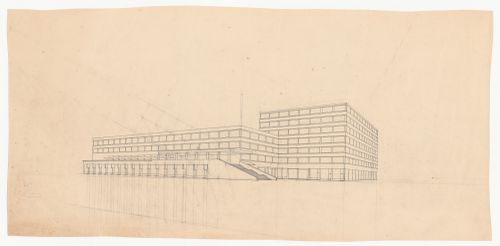 Perspective for the New Stock Exchange Building, Rotterdam, Netherlands