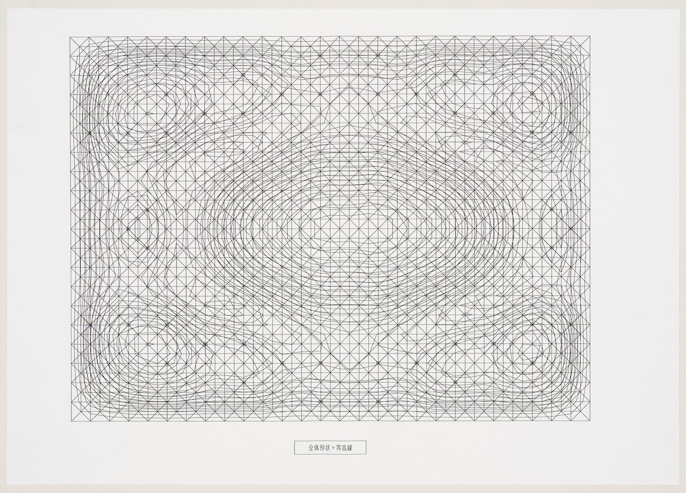 Diagram with contour lines for roof of Galaxy Toyama Gymnasium, Imizu, Toyama, Japan