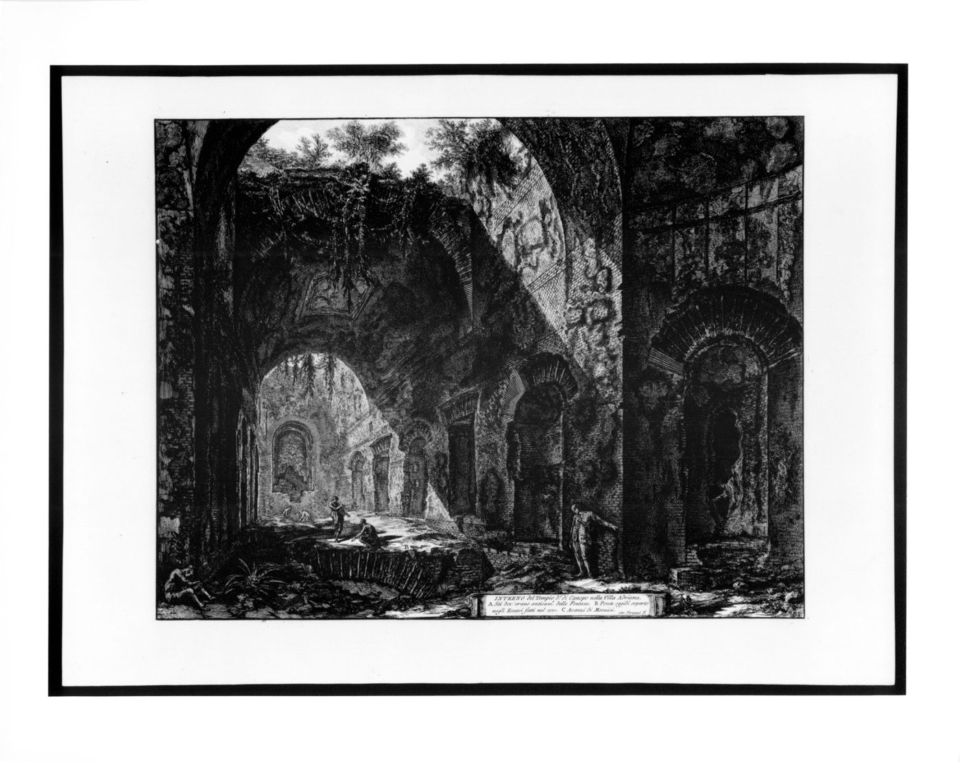 A view of the interior of the Canopus at Hadrian's Villa, Tivoli