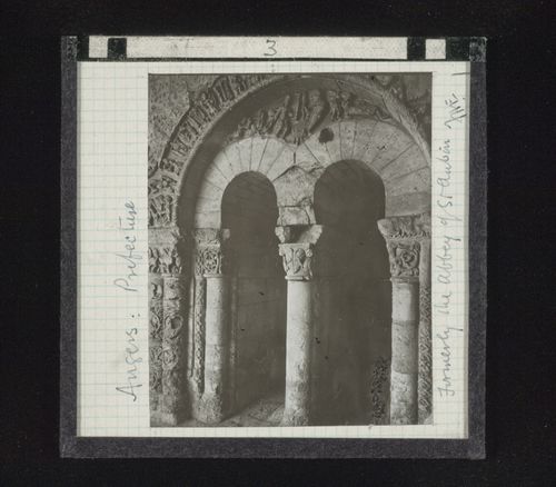View of former abbey of Saint-Aubin of Angers in prefecture, Angers, France