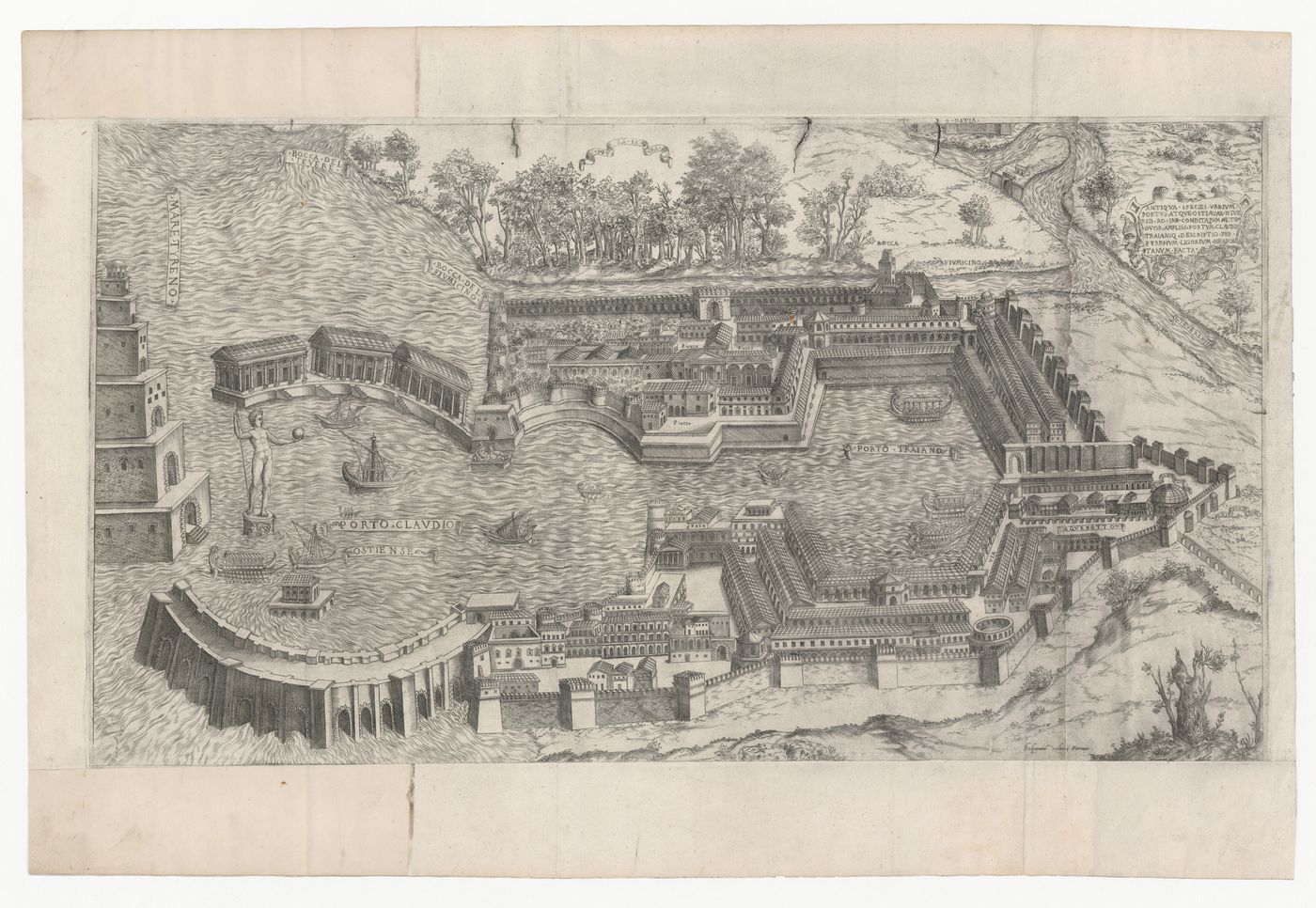 Bird's-eye reconstruction of the port of Ostia