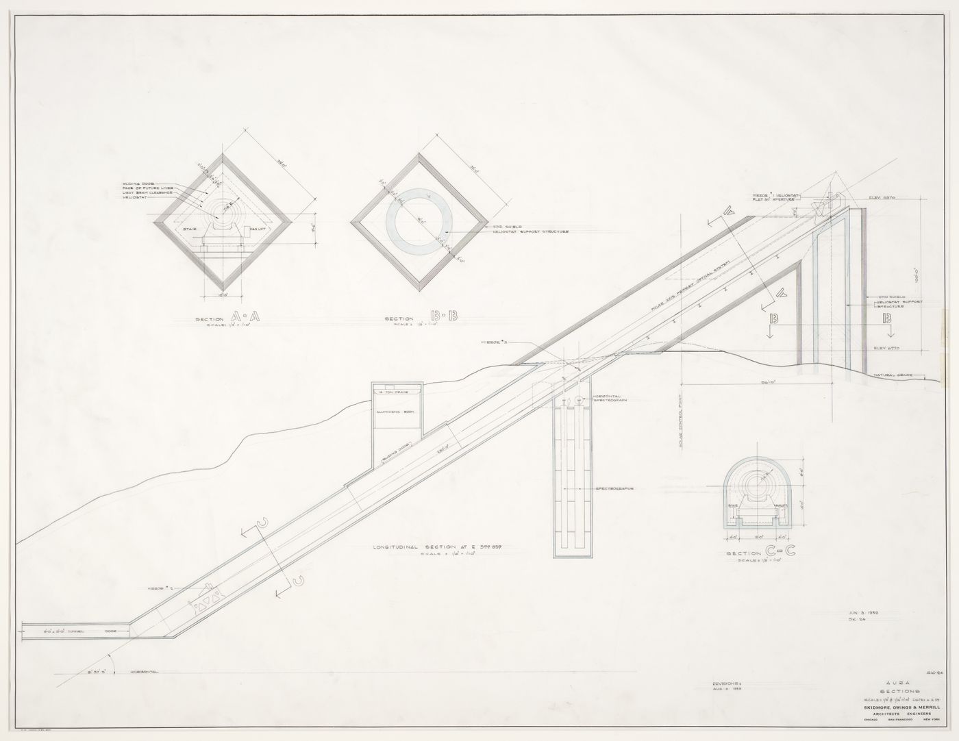 Kitt Peak Solar Telescope, Kitt Peak, Arizona: sections