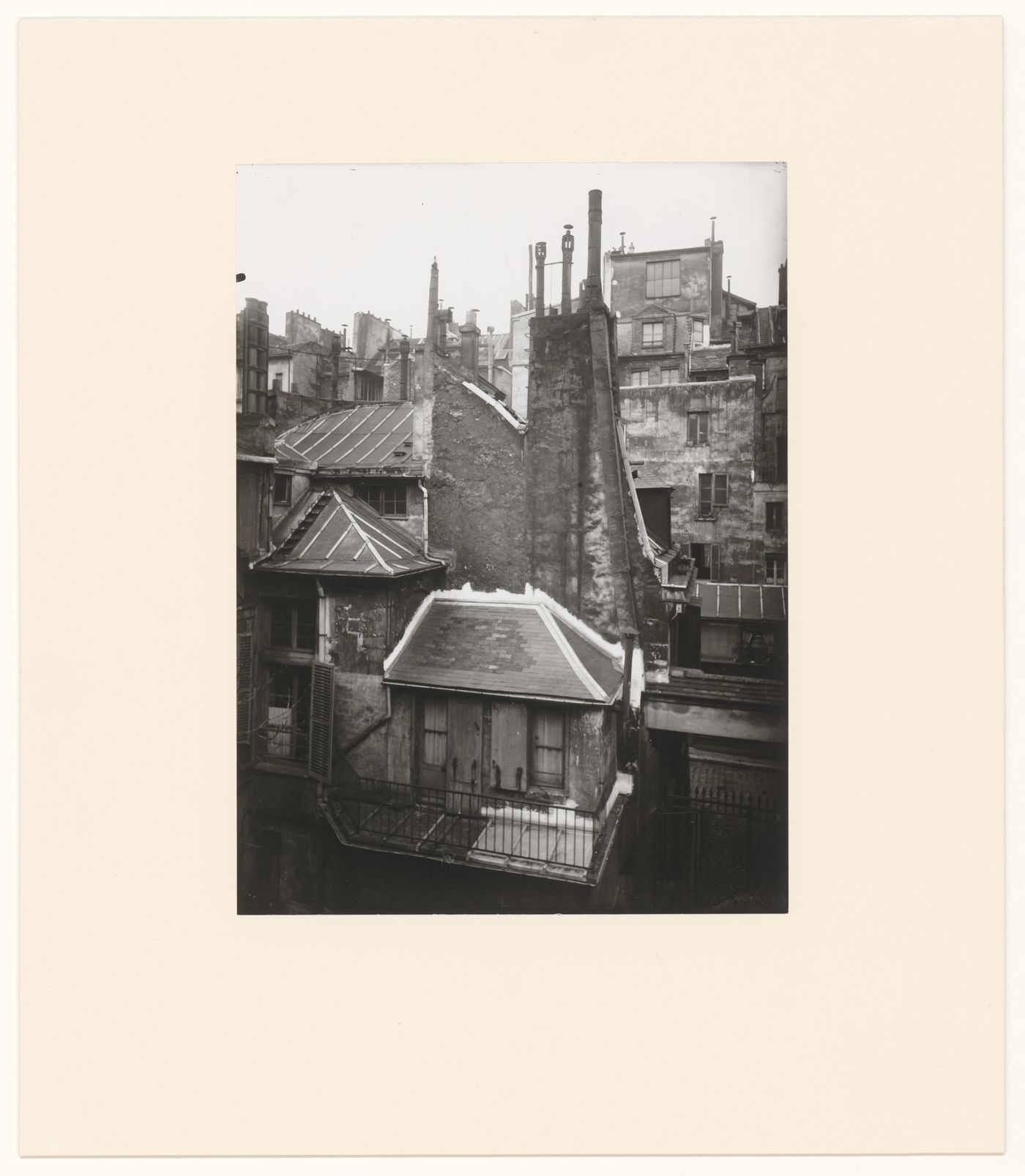 Cour de Rouen View of rooftops, Paris, France