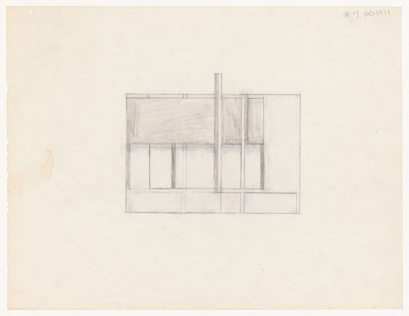 Sketch elevation for House VI, Cornwall, Connecticut