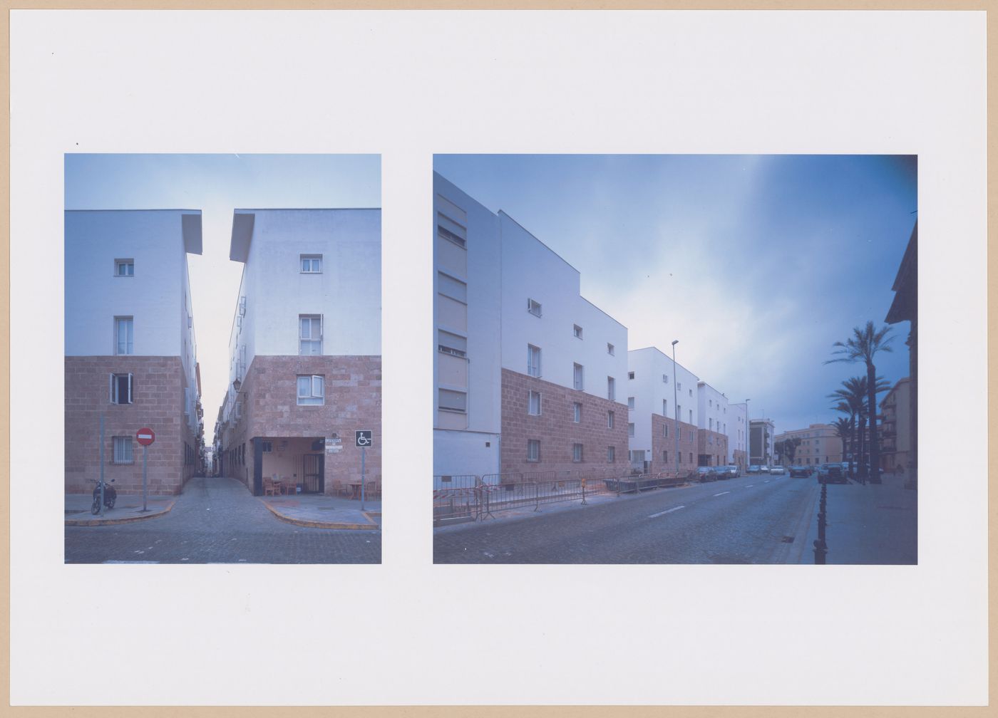 Exterior view of Habitações em Concepcion Arenal during construction, Cadiz, Spain