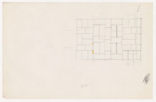 Sketch section for brick coursing for the Metallurgy Building, Illinois Institute of Technology, Chicago