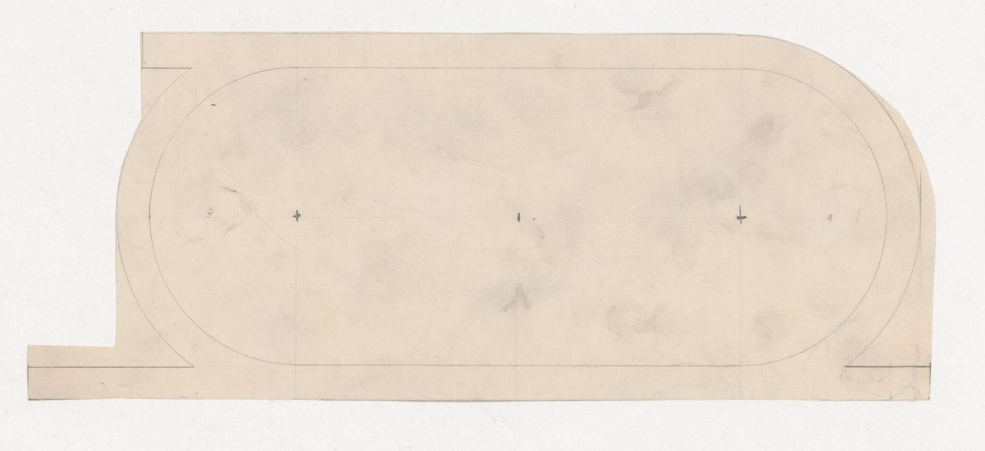 Cut-out plan for a running track for Illinois Institute of Technology