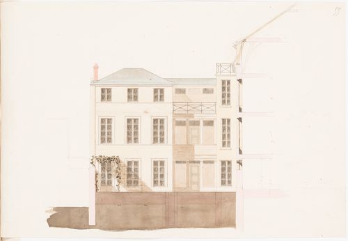Rohault de Fleury House, 12-14 rue d'Aguesseau, Paris: Sectional elevation