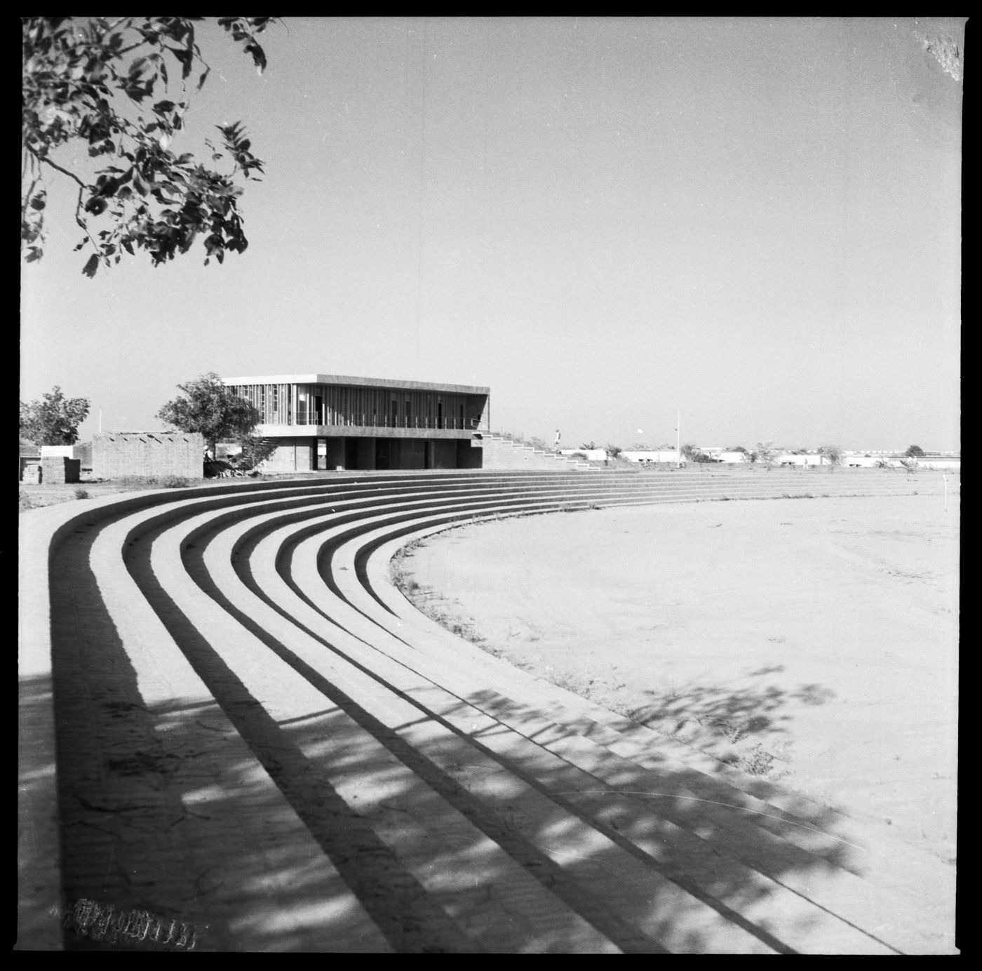 View of an unidentified building, possibly in Chandigarh, India