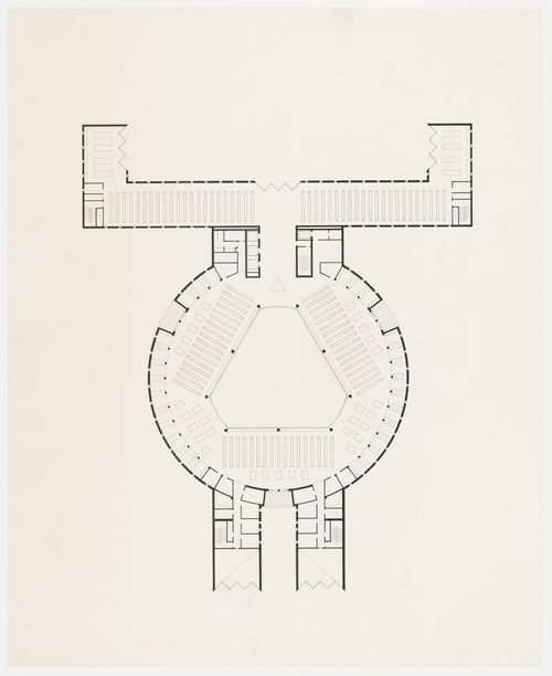 Science Library, University of California at Irvine, California: upper floor plan