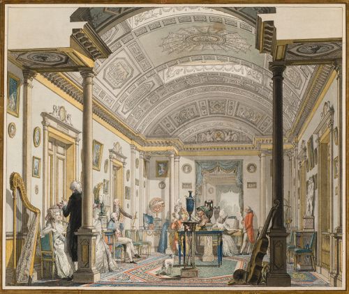 Perspective showing the interior decoration for a salon of the hôtel of the Duchesse de Mazarin, quai Malaquais, Paris
