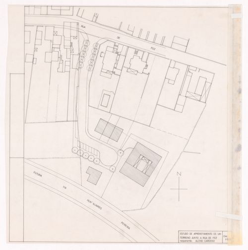 Study plan of a plot of land next to Rua de Fez for Casa Alcino Cardoso, Porto, Portugal