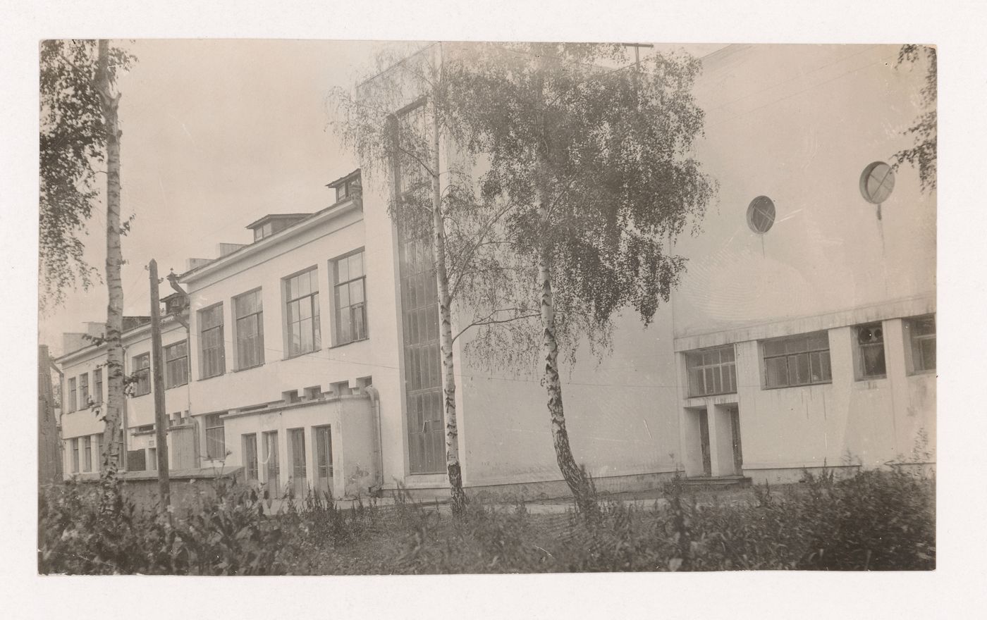 Exterior view of a club, Leninsk-Kuznetskiy, Soviet Union (now in Russia)