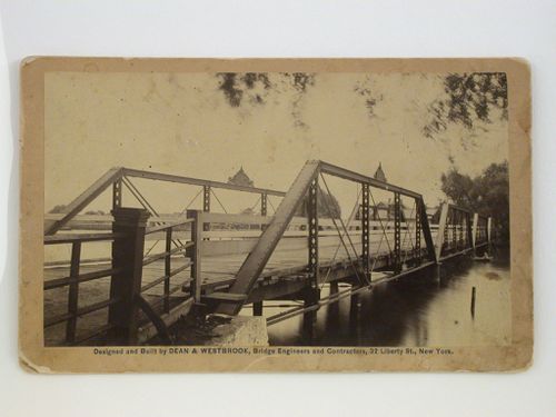 Rural bridge with four spans designed and built by Dean and Westbrook, New York, possibly in Pennsylvania