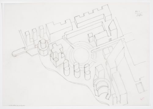 West Ferry Riverside Park, Canary Wharf, London, England: axonometric