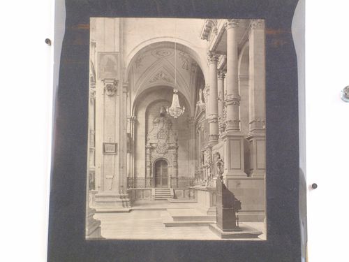 Interior view of the Templo de la Sagrada Compañía de Jesús (now Church of the Oratorio de San Felipe Neri) showing the south aisle, Guanajuato, Mexico