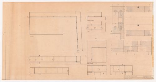 Plans for hanging cabinets for Casa Manuel Magalhães, Porto