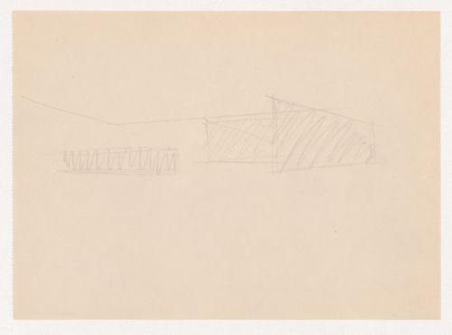 Interior perspective sketch for Museum for a Small City