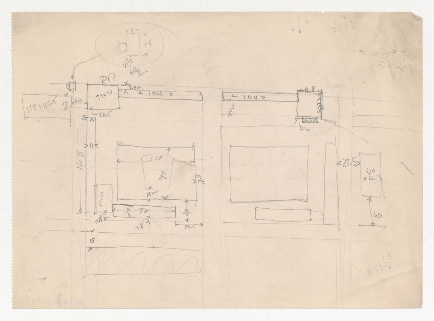Partial sketch block plan for Illinois Institute of Technology