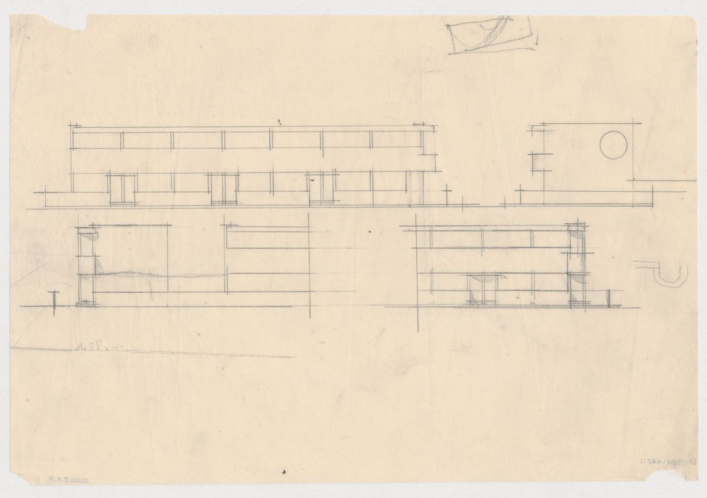 Elevations, possibly for Kiefhoek Housing Estate, Rotterdam, Netherlands