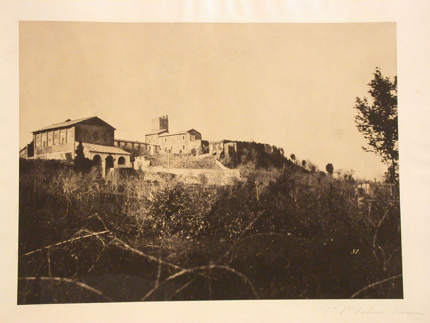 Aventine Hill, looking up hill to the church of Santa Sabina, Rome, Italy