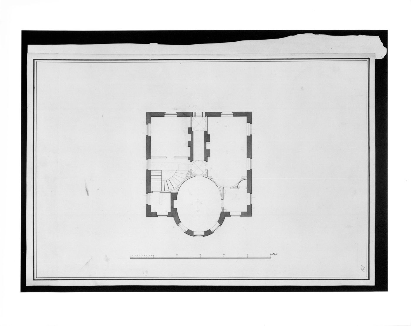 Design for a house - plan of bedroom floor