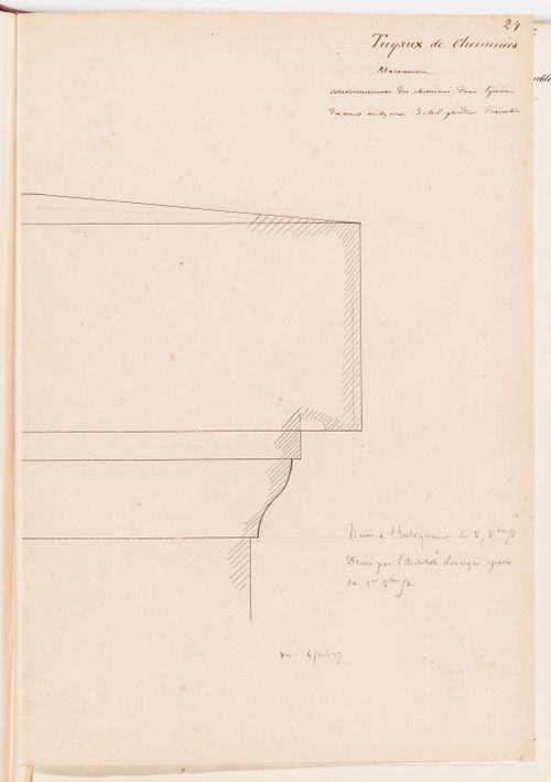 Detail for a chimney cap, Hôtel Soltykoff