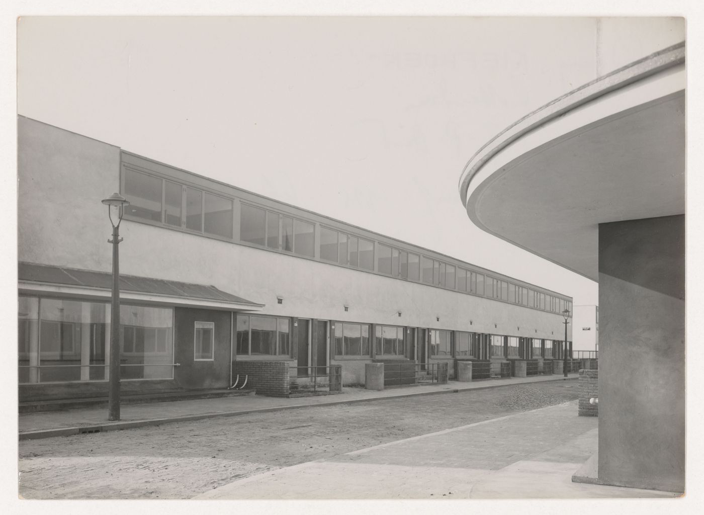 View of the principal façade of Kiefhoek Housing Estate, Rotterdam, Netherlands