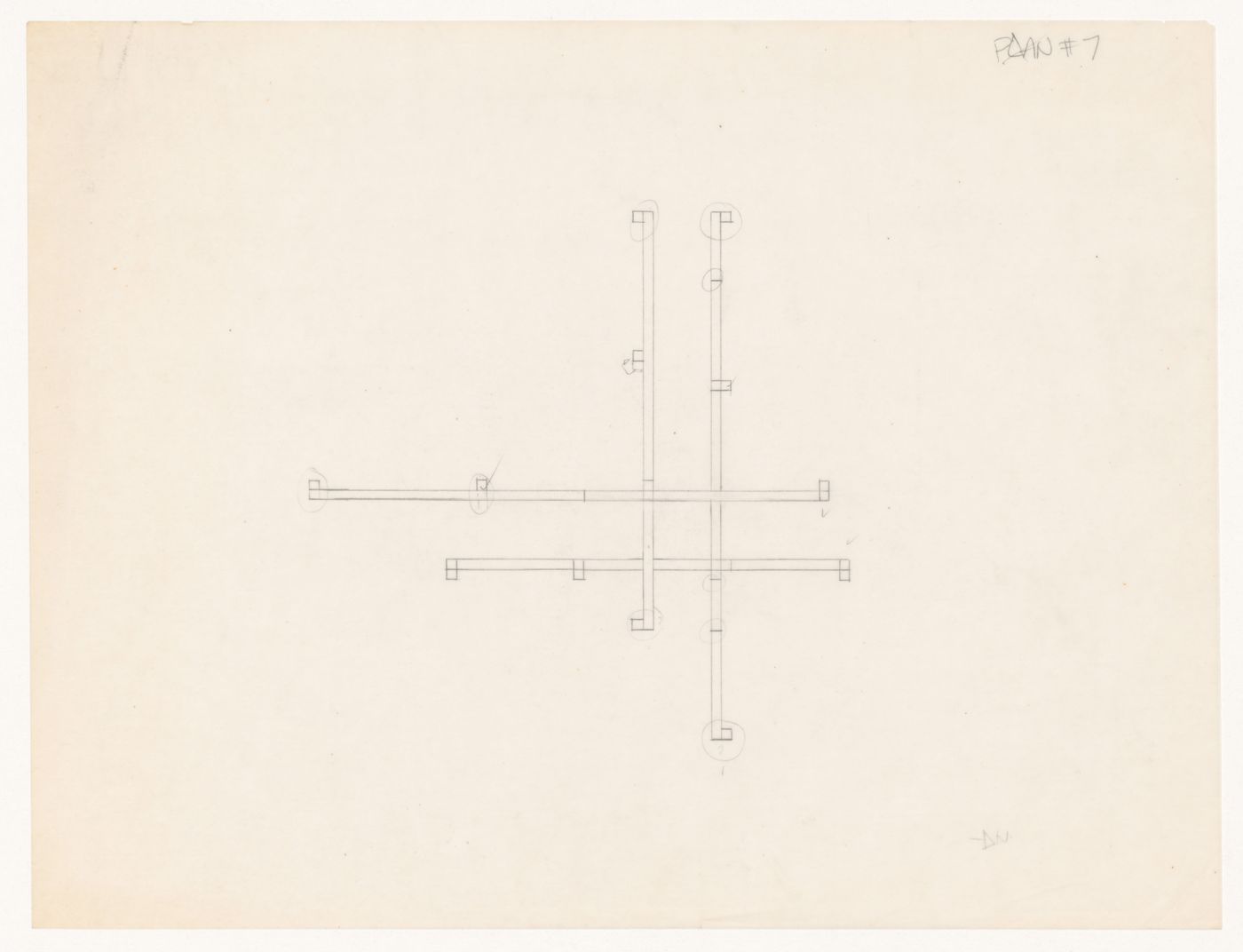 Sketch plan for House VI, Cornwall, Connecticut