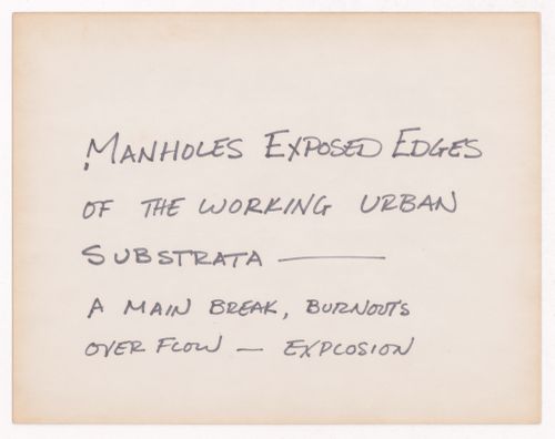 Manholes exposed edges of the working substrata - A man break, burnouts over flow - explosion