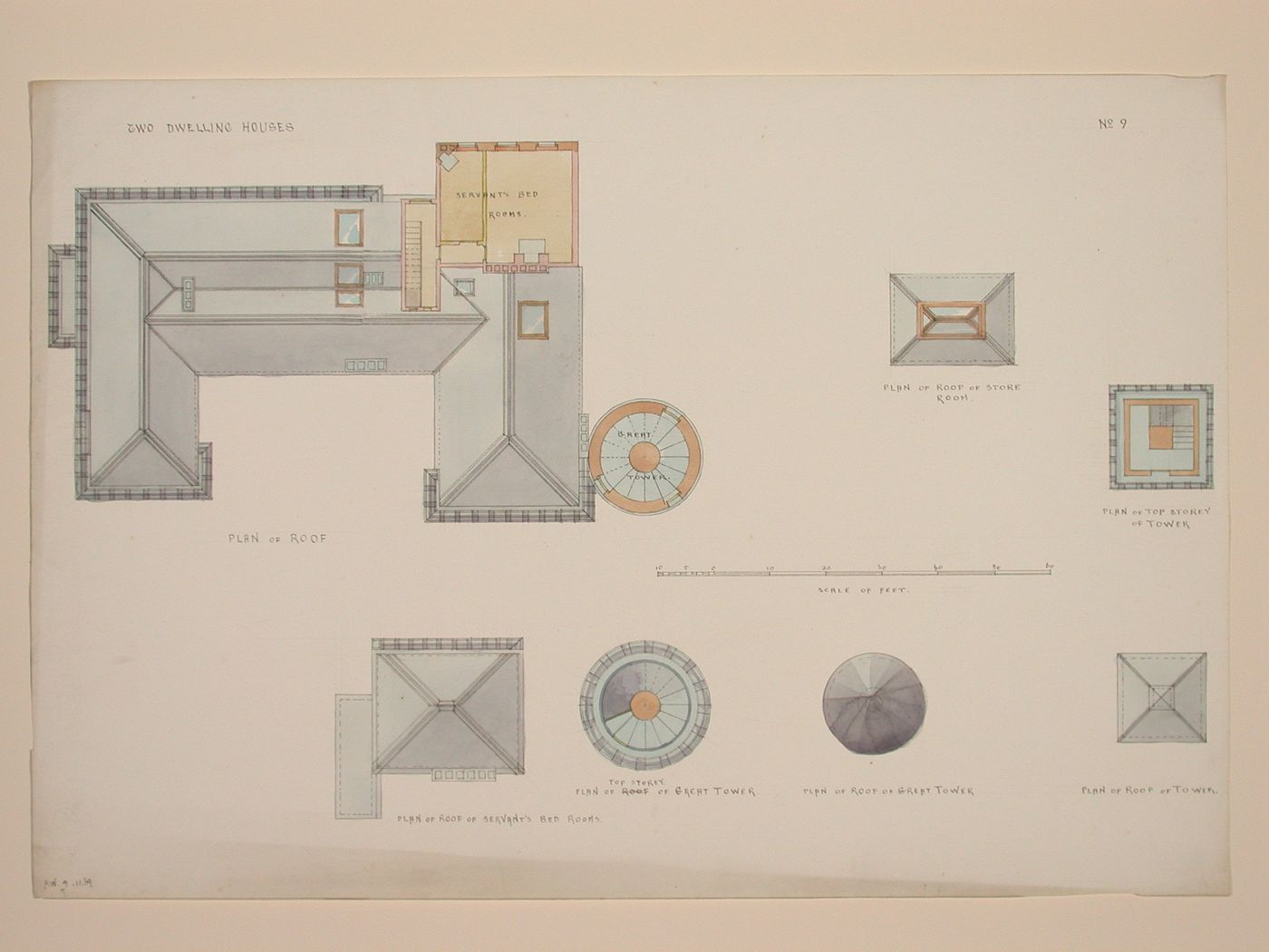 'Two Dwelling Houses' - Roof plans