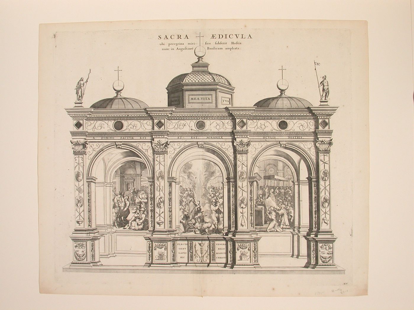 View of the aedicule of the Royal Chapel [?] or the Augustin Basilica [?], Turin