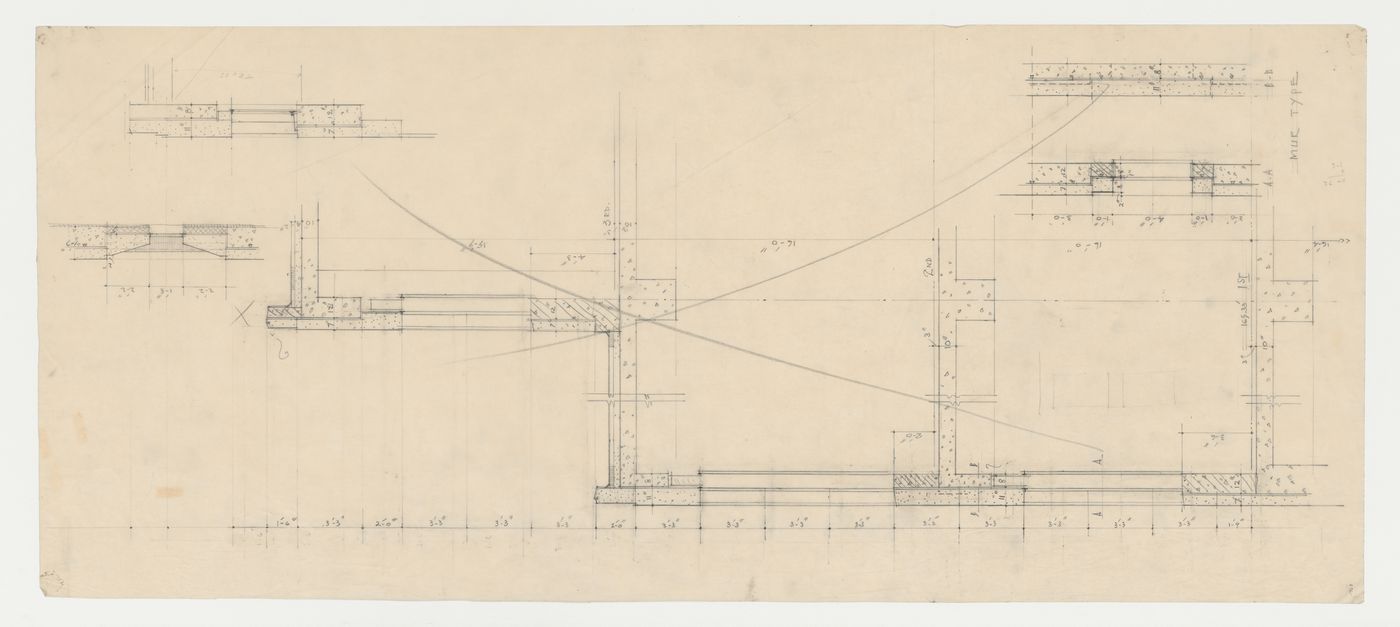 Détails d'un mur type, Imprimerie Nationale du Canada, Hull, Québec, Canada