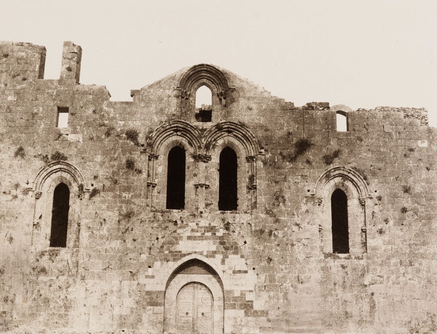 View of the ruins of the principal façade of the Church of Notre-Dame, Tartus, Ottoman Empire (now in Syria)