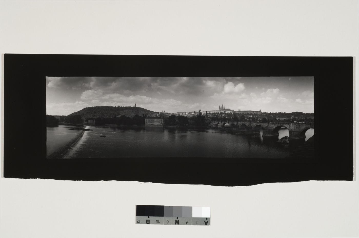 Panoramic view of the city from across the river, Prague, Czech Republic