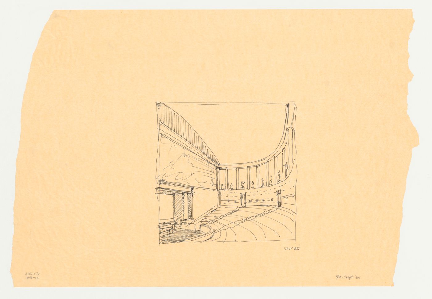 Perspective sketch for the Phoenix Municipal Government Center Competition