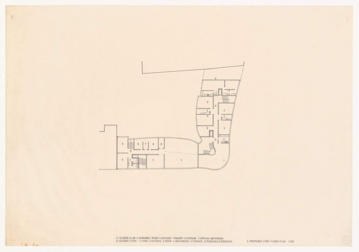 First floor plan for Edificio de Apartamentos Bonjour Tristesse [Bonjour Tristesse residential complex], Block 121, Berlin, Germany