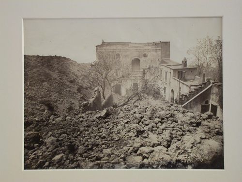 Lava and building, San Sebastiano, Spain